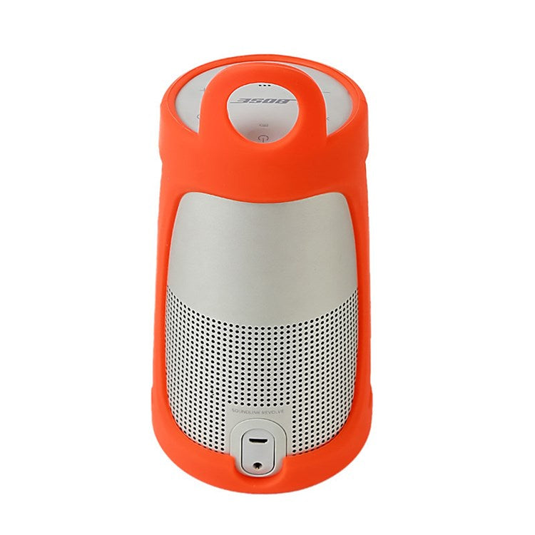 For BOSE Soundlink Revolve Bluetooth Speaker Silicone Carrying Case Anti-scratch Good Protective Cover - Orange