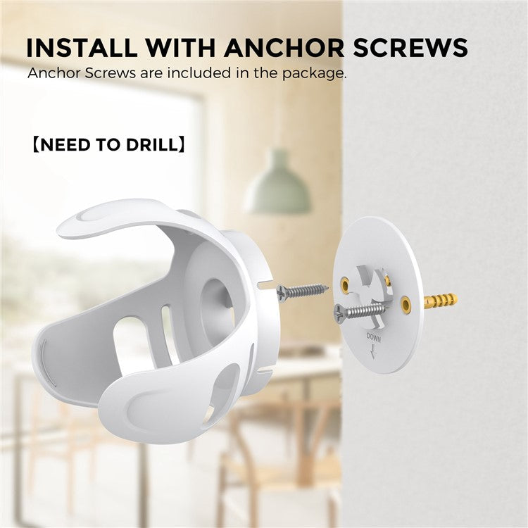 AHASTYLE PT183 for Amazon Alexa Echo Dot 4 Wall Mount Holder Stand Space Saving Bracket Smart Speaker Accessory - Black