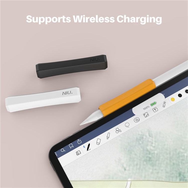 AHASTYLE PT-LC03 For Apple Pencil (1st Generation) / (2nd Generation) Pen Grip Non-Slip Protective Sleeve Silicone Stylus Pen Grip Cover - Purple