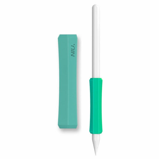 AHASTYLE PT-LC03 For Apple Pencil (1st Generation) / (2nd Generation) Pen Grip Non-Slip Protective Sleeve Silicone Stylus Pen Grip Cover - Green