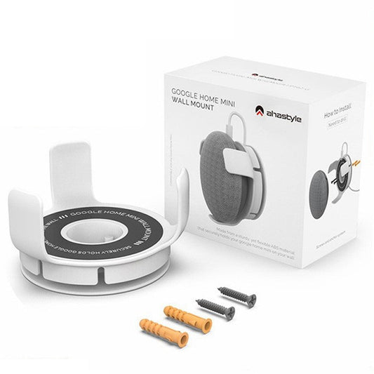 AHASTYLE PT62-G for Google Home Mini Wall Mount Bracket Holder Smart Speaker Cord Management Storage Hanger - White