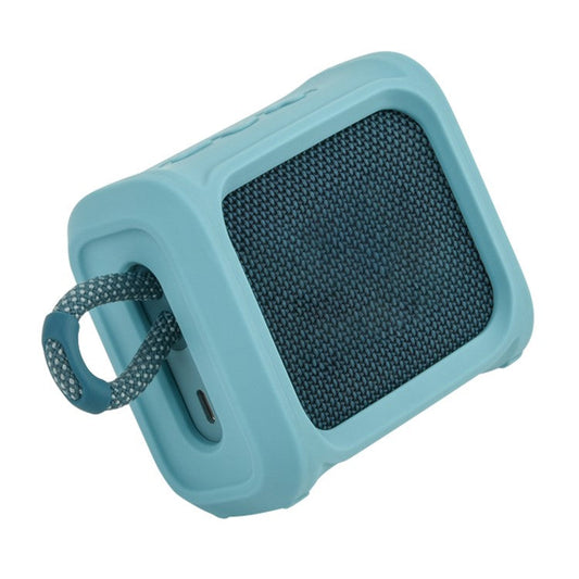 LIGHTNING POWER Silicone Case for JBL GO3 Portable Speaker Sleeve Protective Cover with Strap - Blue