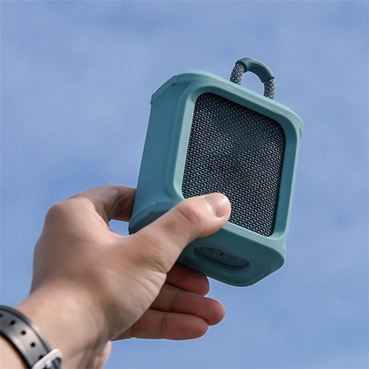 LIGHTNING POWER Silicone Case for JBL GO3 Portable Speaker Sleeve Protective Cover with Strap - Blue