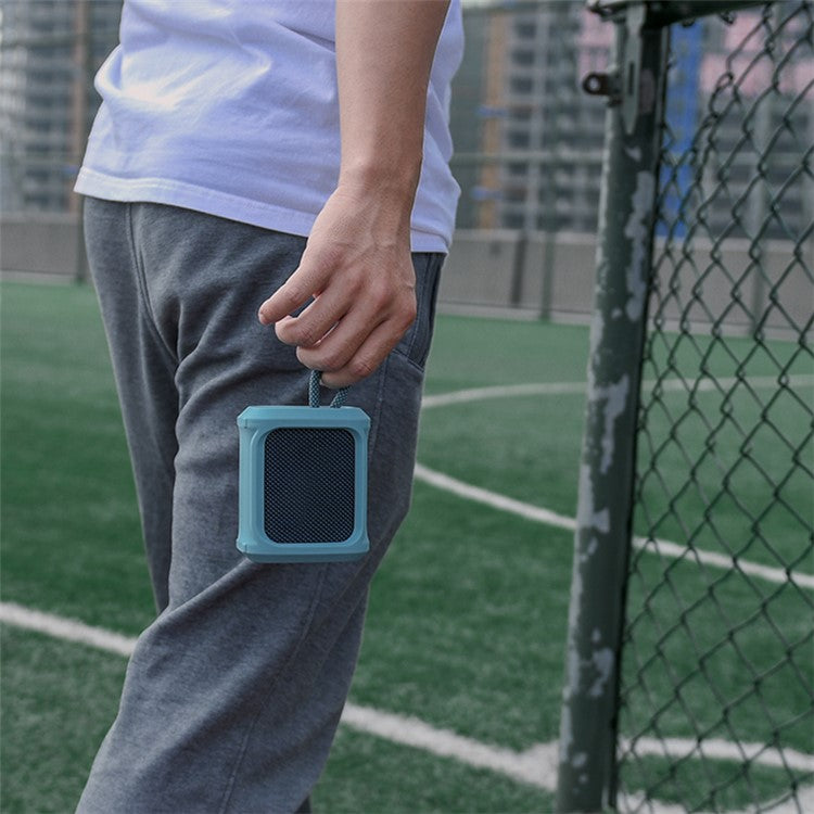 LIGHTNING POWER Silicone Case for JBL GO3 Portable Speaker Sleeve Protective Cover with Strap - Blue