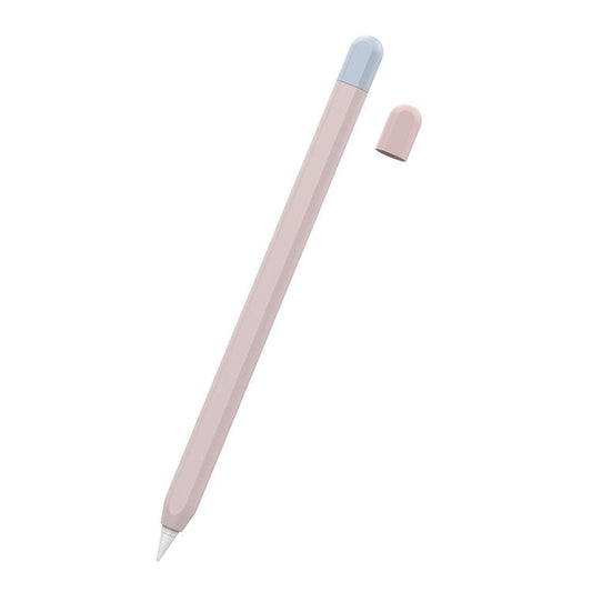 AHASTYLE PT65-2 for Apple Pencil (2nd Generation) Touch Pen Protective Sleeve Contrast Color Stylus Pen Silicone Case - Pink / Baby Blue