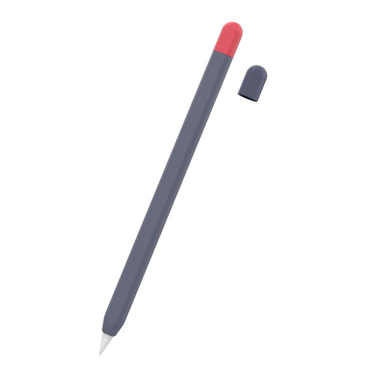AHASTYLE PT65-2 for Apple Pencil (2nd Generation) Touch Pen Protective Sleeve Contrast Color Stylus Pen Silicone Case - Midnight Blue / Red