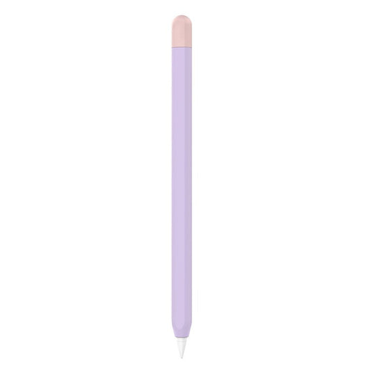 AHASTYLE PT65-2 Silicone Sleeve for Apple Pencil (2nd Generation), Contrast Color Stylus Pen Soft Protective Cover - Purple / Pink