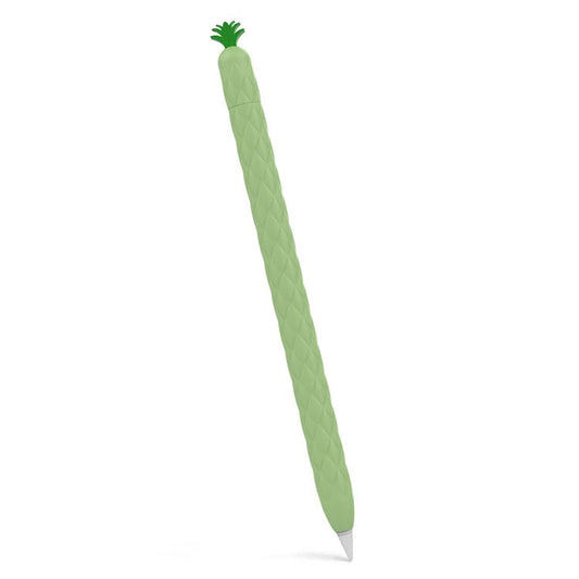 AHASTYLE PT106-2 for Apple Pencil Pro / Pencil (2nd Generation) Stylus Pen Silicone Skin Case Pineapple Style Protective Cover - Green