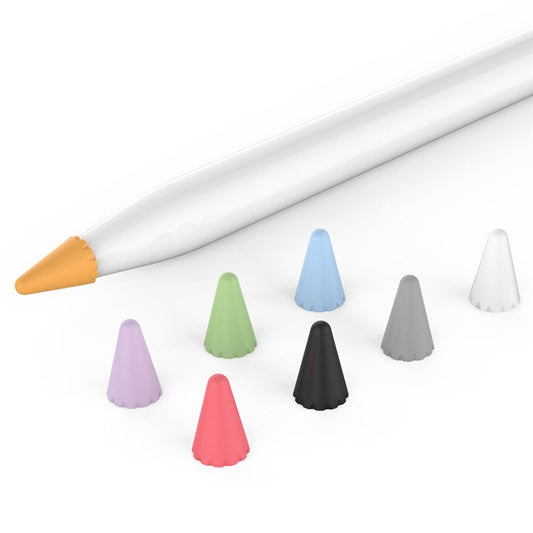 AHASTYLE PT107 8Pcs for Apple Pencil (2nd Generation) / (1st Generation) Pen Tip Cover Stylus Pen Nib Silicone Sleeve - 8 Color Mix