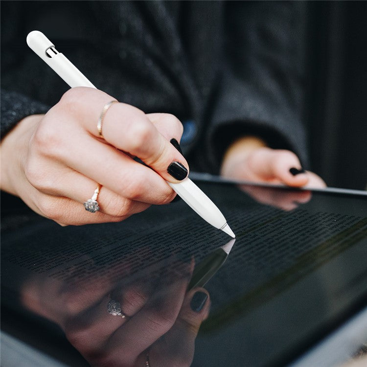 AHASTYLE PT93 Silicone Case for Apple Pencil (1st Generation), Stylus Pen Sleeve Skin-touch Capacitive Pen Cover - White