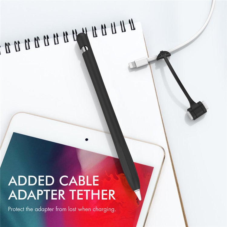 AHASTYLE PT93 Silicone Case for Apple Pencil (1st Generation), Stylus Pen Sleeve Skin-touch Capacitive Pen Cover - Black