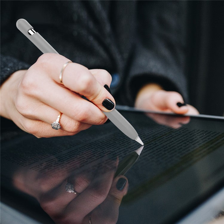 AHASTYLE PT93 Silicone Case for Apple Pencil (1st Generation), Stylus Pen Sleeve Skin-touch Capacitive Pen Cover - Grey