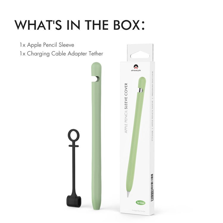 AHASTYLE PT93 Silicone Case for Apple Pencil (1st Generation), Stylus Pen Sleeve Skin-touch Capacitive Pen Cover - Avocado Green