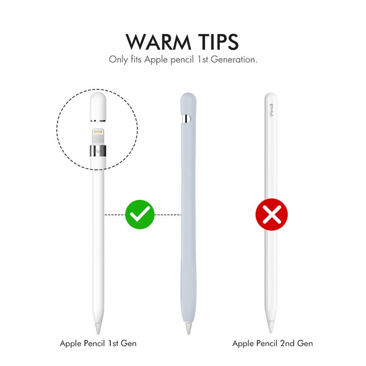 AHASTYLE PT93 Silicone Case for Apple Pencil (1st Generation), Stylus Pen Sleeve Skin-touch Capacitive Pen Cover - Baby Blue