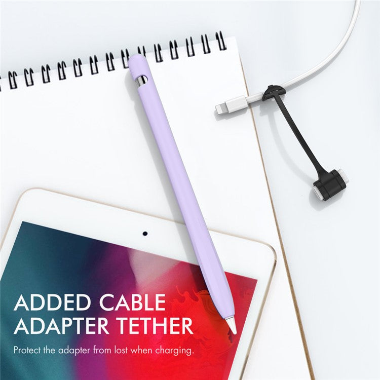 AHASTYLE PT93 Silicone Case for Apple Pencil (1st Generation), Stylus Pen Sleeve Skin-touch Capacitive Pen Cover - Purple