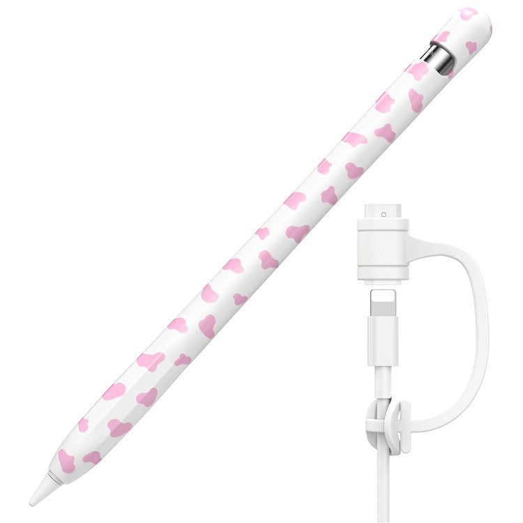 AHASTYLE PT93CW Silicone Skin Case for Apple Pencil (1st Generation), Skin-touch Stylus Pen Protective Cover - Pink