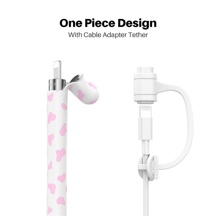 AHASTYLE PT93CW Silicone Skin Case for Apple Pencil (1st Generation), Skin-touch Stylus Pen Protective Cover - Pink