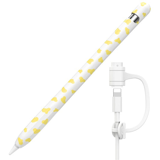 AHASTYLE PT93CW Silicone Skin Case for Apple Pencil (1st Generation), Skin-touch Stylus Pen Protective Cover - Yellow