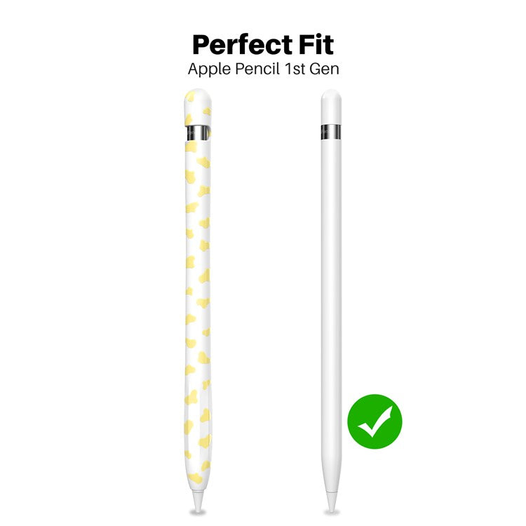 AHASTYLE PT93CW Silicone Skin Case for Apple Pencil (1st Generation), Skin-touch Stylus Pen Protective Cover - Yellow