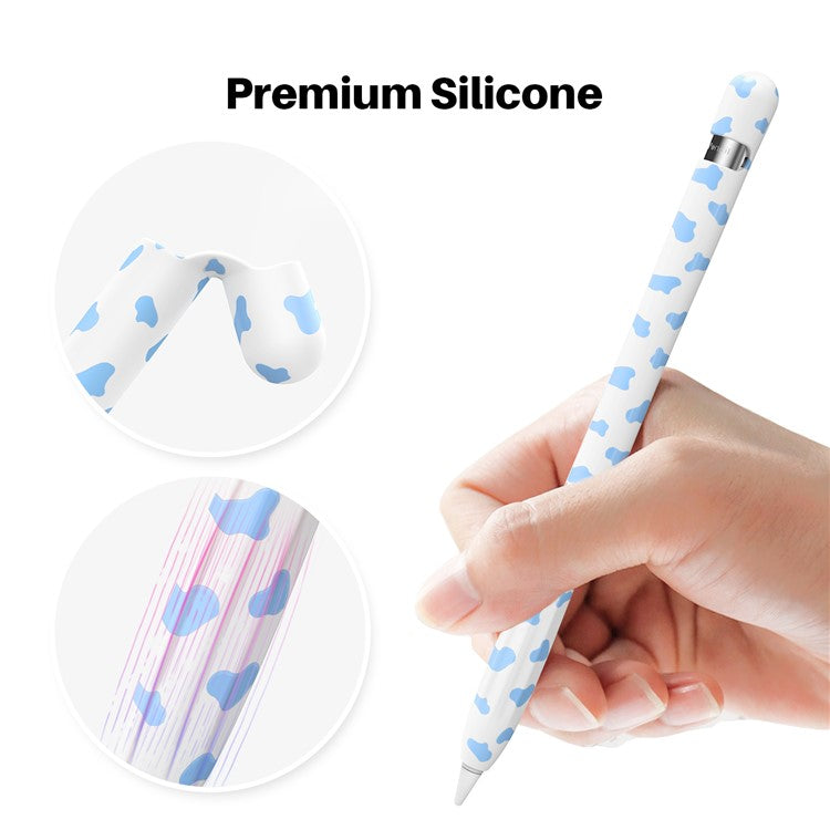 AHASTYLE PT93CW Silicone Skin Case for Apple Pencil (1st Generation), Skin-touch Stylus Pen Protective Cover - Blue