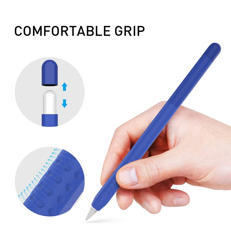 AHASTYLE PT102-1 Silicone Case for Apple Pencil (1st Generation) , Gradient Color Anti-slip Ultra Thin Stylus Pen Cover - Sea Blue