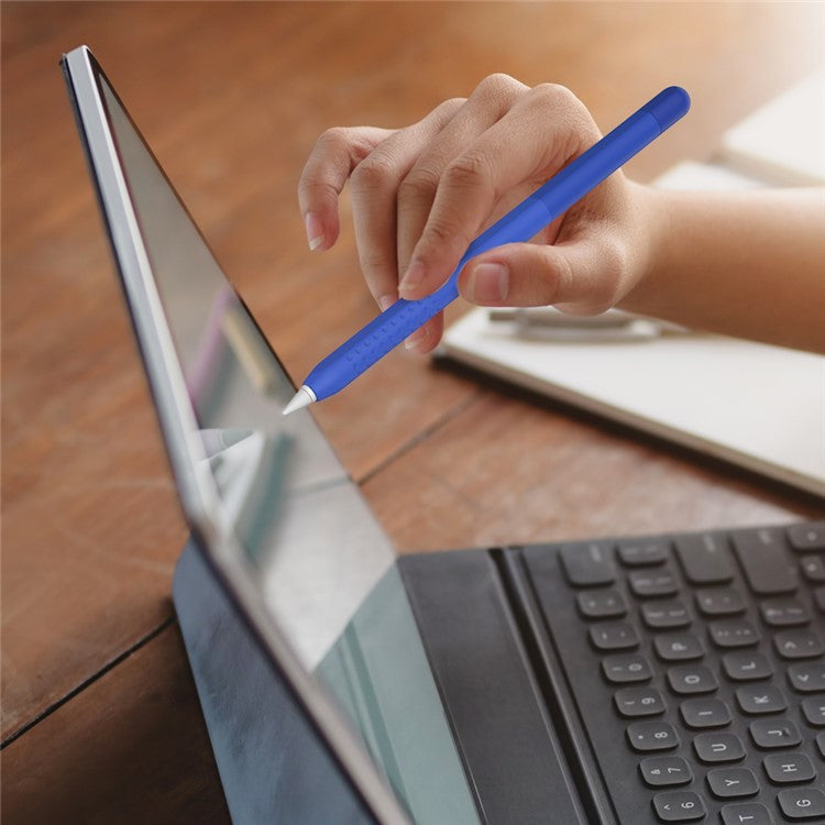 AHASTYLE PT102-1 Silicone Case for Apple Pencil (1st Generation) , Gradient Color Anti-slip Ultra Thin Stylus Pen Cover - Sea Blue