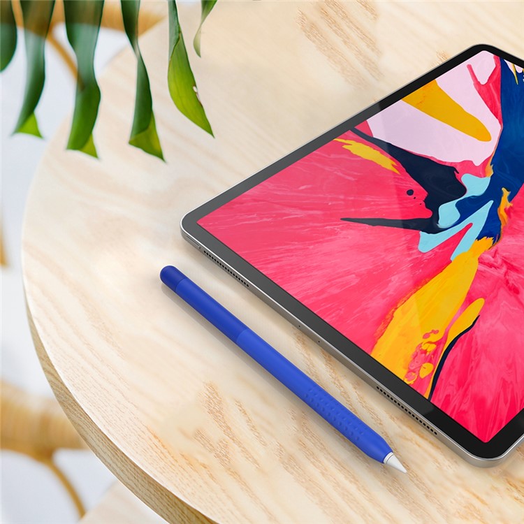 AHASTYLE PT102-1 Silicone Case for Apple Pencil (1st Generation) , Gradient Color Anti-slip Ultra Thin Stylus Pen Cover - Sea Blue