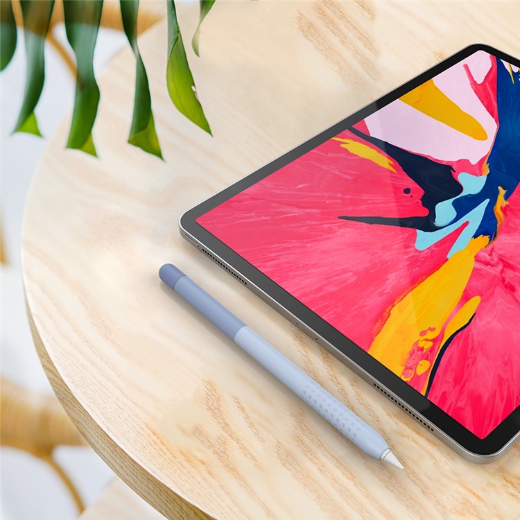 AHASTYLE PT102-1 Silicone Case for Apple Pencil (1st Generation) , Gradient Color Anti-slip Ultra Thin Stylus Pen Cover - Rock Grey