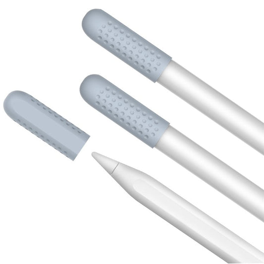 AHASTYLE PT92 For Apple Pencil 2nd / 1st Generation 3Pcs Capacitive Stylus Nib Sleeve Silicone Protective Cover - Baby Blue