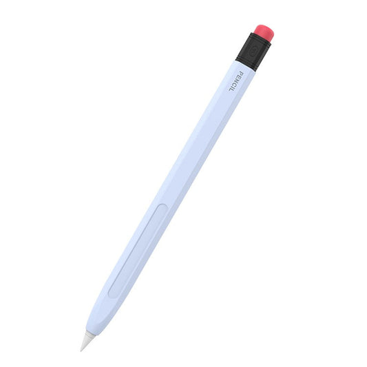 AHASTYLE PT180-2 For Apple Pencil Pro / Pencil (2nd Generation) Retro Silicone Protective Sleeve Capacitive Stylus Pen Anti-Drop Cover - Baby Blue