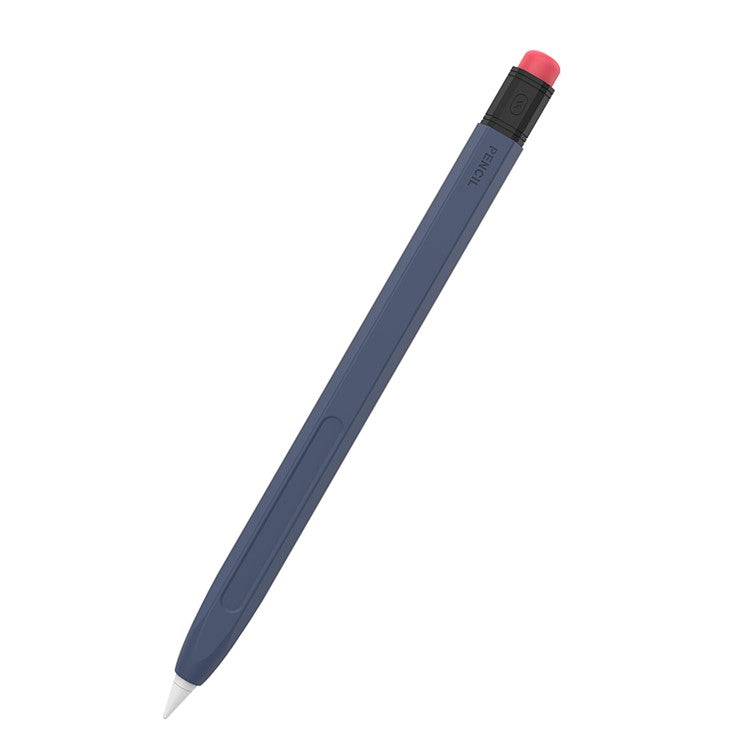 AHASTYLE PT180-2 For Apple Pencil Pro / Pencil (2nd Generation) Retro Silicone Protective Sleeve Capacitive Stylus Pen Anti-Drop Cover - Midnight Blue