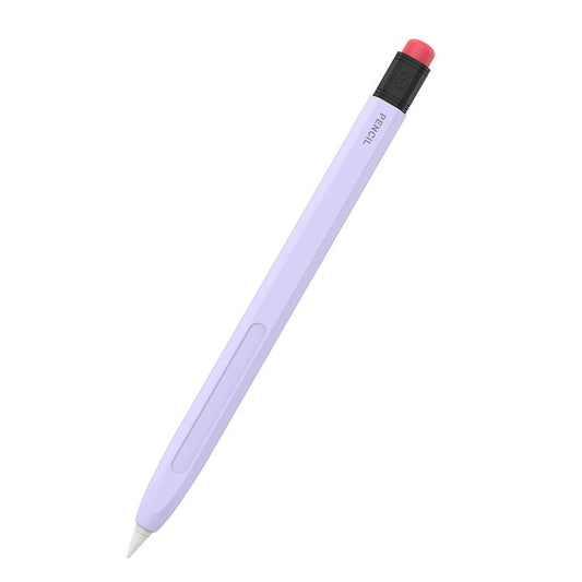 AHASTYLE PT180-2 For Apple Pencil Pro / Pencil (2nd Generation) Retro Silicone Protective Sleeve Capacitive Stylus Pen Anti-Drop Cover - Purple