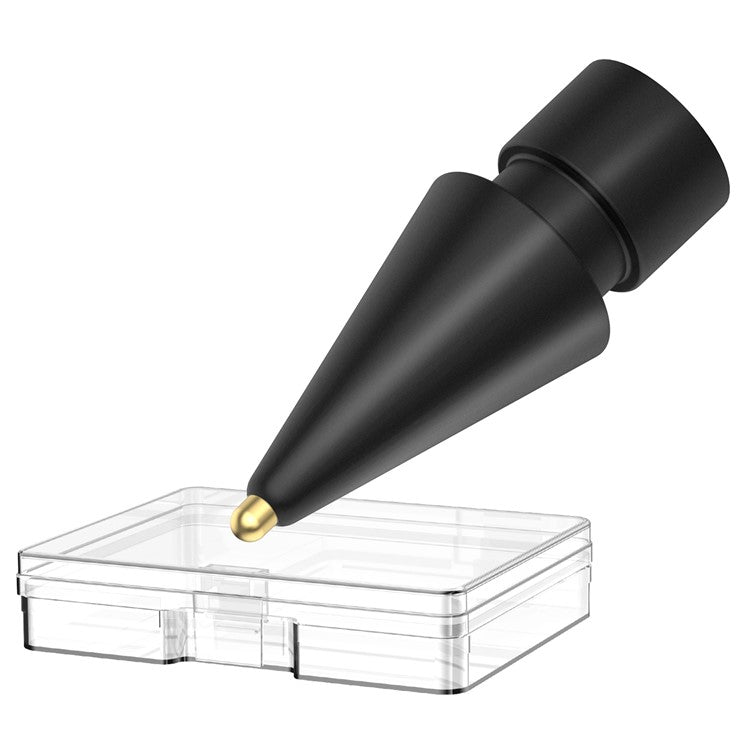 AHASTYLE WG58 For Apple Pencil 2nd / 1st Generation Capacitive Stylus Pen Nib Replacement Touch Screen Pen Tip - Black / 3.5mm Gold Nib