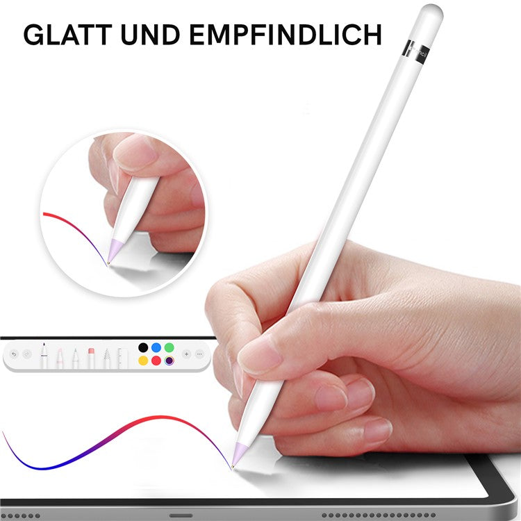 AHASTYLE WG58 For Apple Pencil 2nd / 1st Generation Capacitive Stylus Pen Nib Replacement Touch Screen Pen Tip - Purple / 4mm Gold Nib