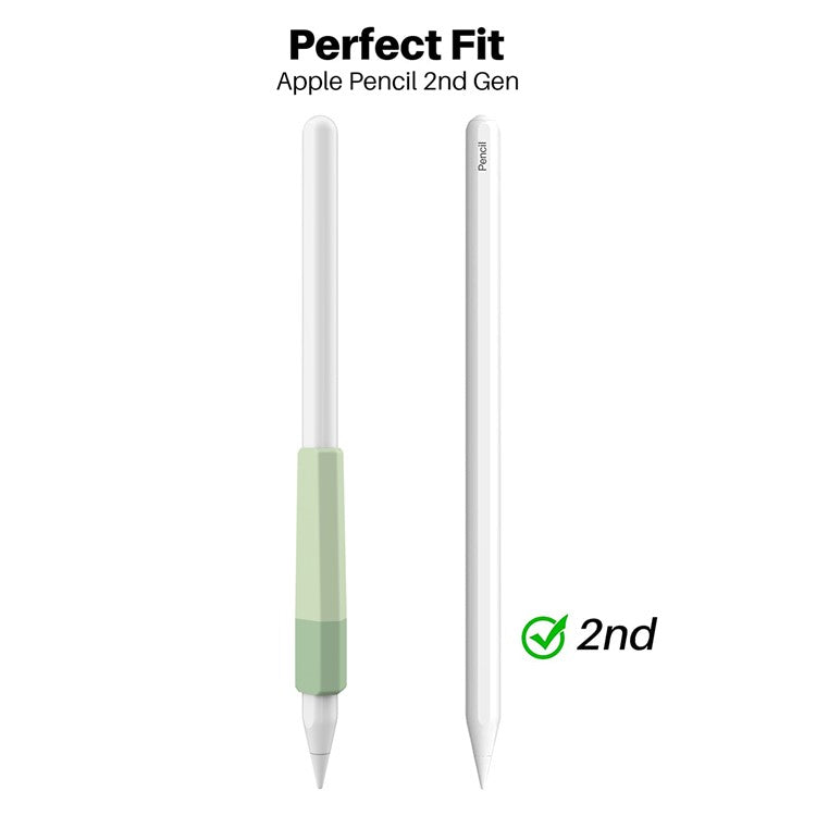 AHASTYLE PT185 3Pcs for Apple Pencil 2nd Generation Sleeve Stylus Pen Grip Silicone Case Gradient Color - Blue / Green / Purple