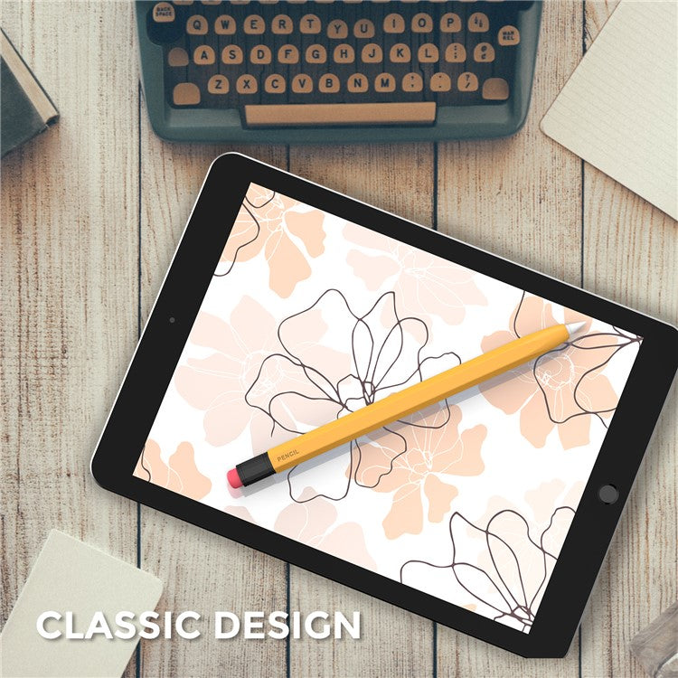 AHASTYLE PT180-1 For Apple Pencil 1st Generation Retro Silicone Capacitive Stylus Pen Protective Cover - Orange