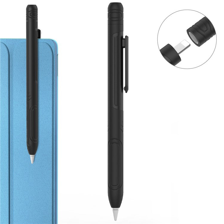 AHASTYLE PT141 Silicone Sleeve for Apple Pencil (1st Generation) Stylus Pen Case Shockproof Protective Cover - Wine Red