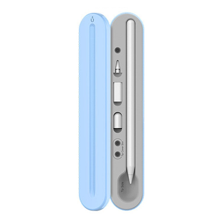 AHASTYLE PT121 Storage Box for Apple Pencil 1st / 2nd Generation Magnetic Stylus Pen Protective Case - Blue