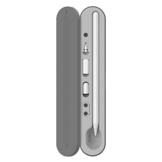 AHASTYLE PT121 Storage Box for Apple Pencil 1st / 2nd Generation Magnetic Stylus Pen Protective Case - Grey