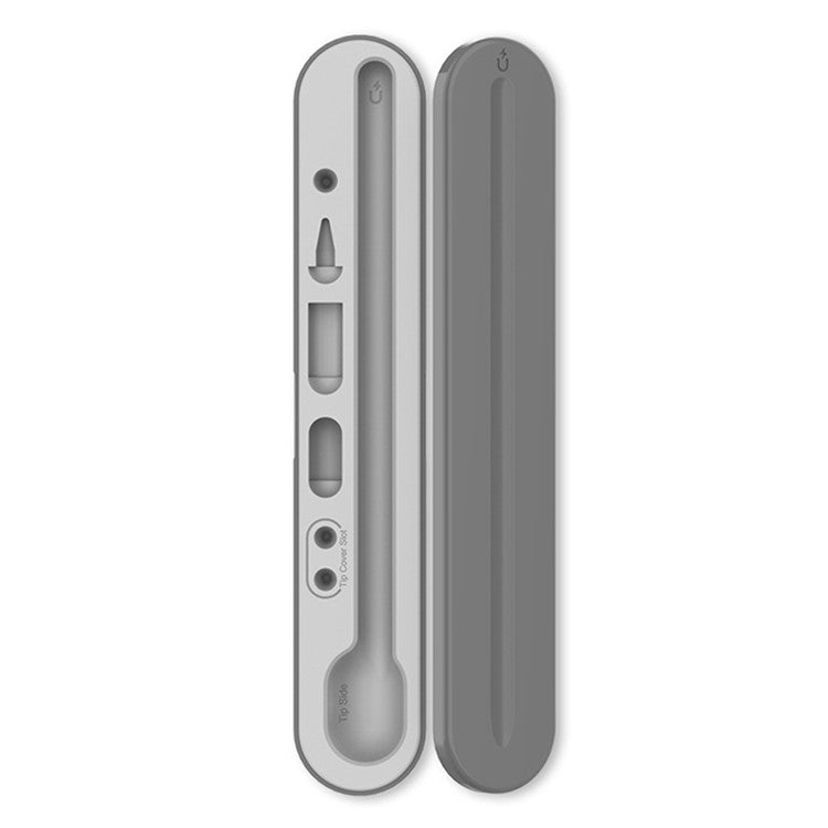 AHASTYLE PT121 Storage Box for Apple Pencil 1st / 2nd Generation Magnetic Stylus Pen Protective Case - Grey