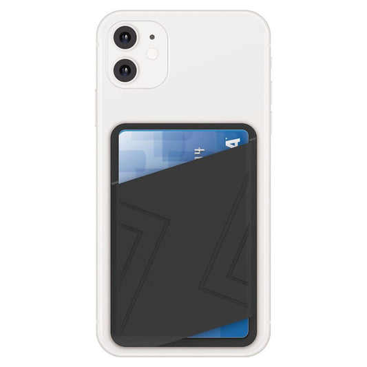 AHASTYLE PT133-C-S Adhesive Credit ID Card Holder Mobile Phone Back Card Pocket - Black