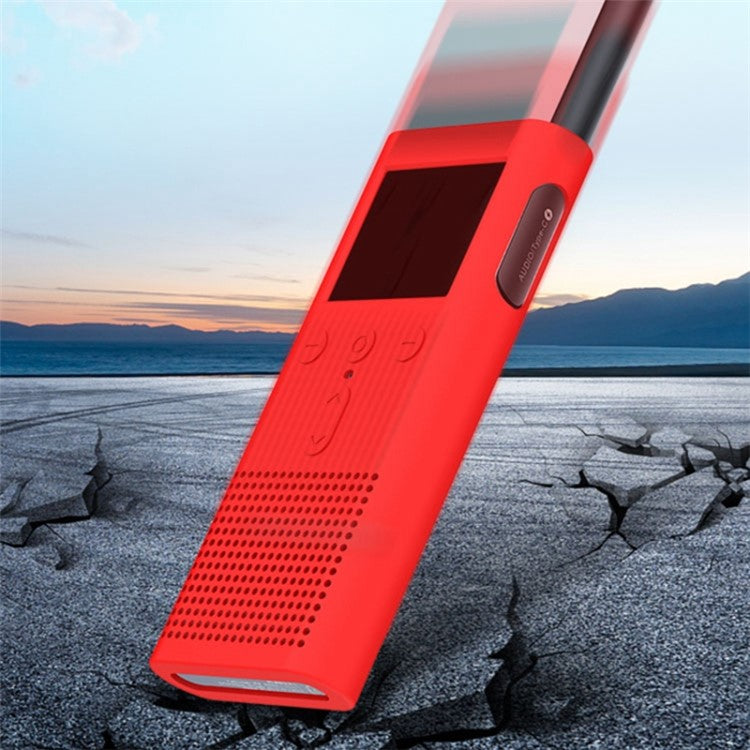 For Xiaomi 2S Walkie-talkie Silicone Case Flexible Silicone Cover Anti-Scratch Sleeve Two-Way Radio Holster - Red