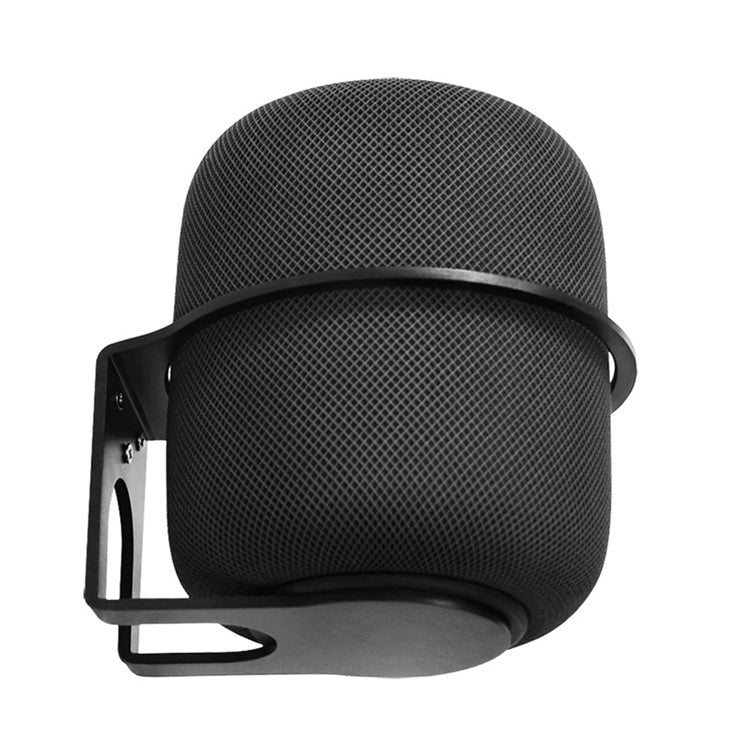 For Apple HomePod 2 2023 Speaker Aluminum Alloy Wall Hanger Wall-Mounted Hanging Holder Mounting Bracket - Black