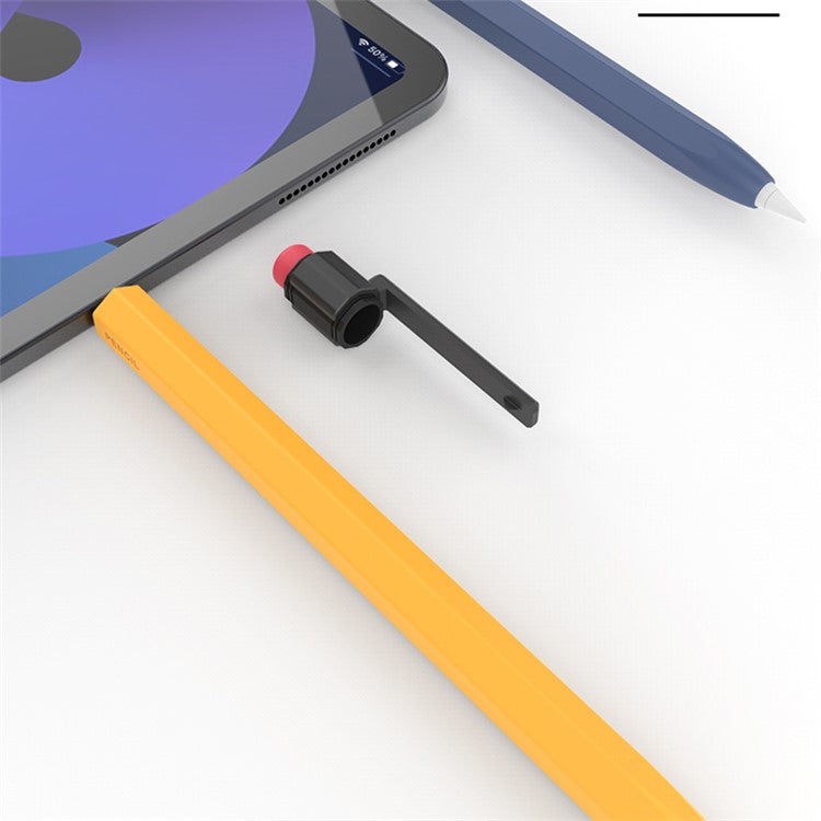 AHASTYLE PT80-1-K For Apple Pencil 2nd Generation Stylus Pen Silicone Cover Anti-drop Protective Sleeve - Baby Blue