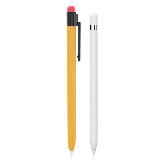 AHASTYLE PT80-1-K For Apple Pencil 2nd Generation Stylus Pen Silicone Cover Anti-drop Protective Sleeve - Yellow