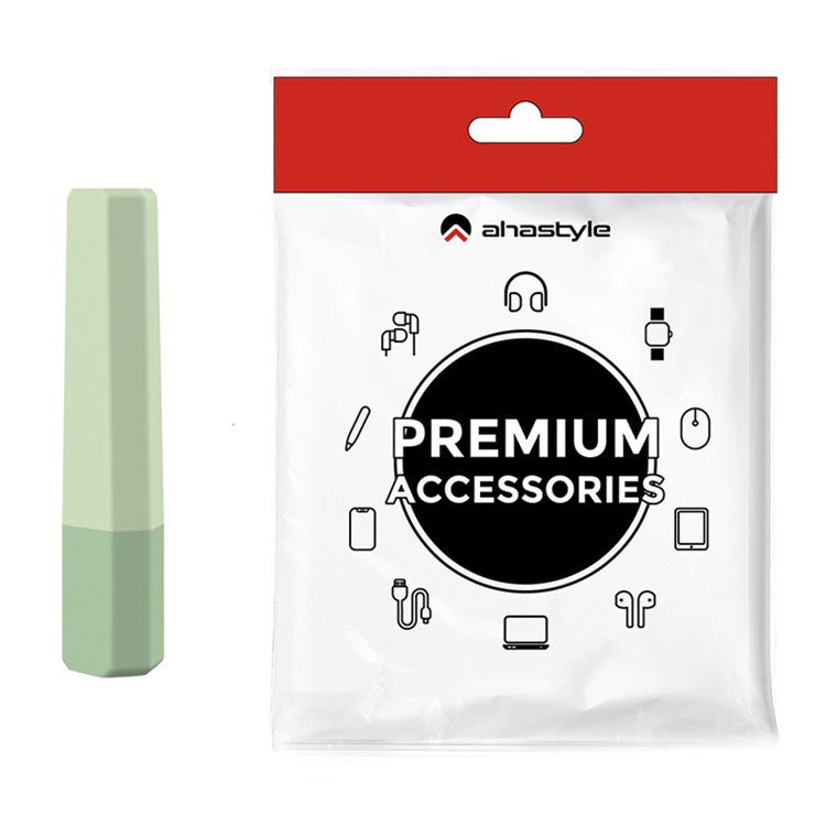 AHASTYLE PT185 For Apple Pencil (2nd Generation) Silicone Sleeve Stylus Pen Case Cover Protective Pencil Grip Holder - Gradient Green