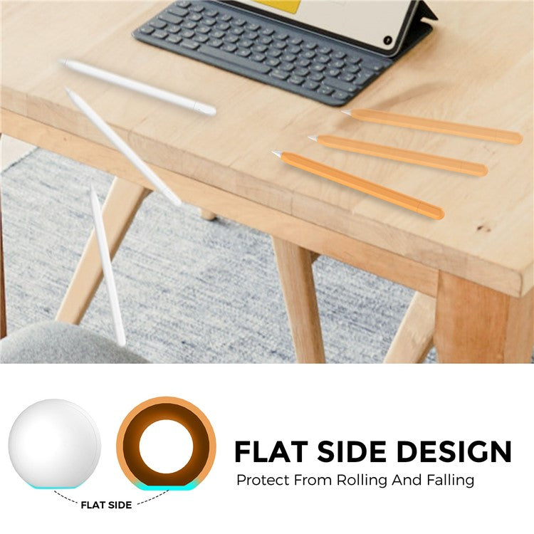 AHASTYLE PT65-3 For Apple Pencil (USB-C) Silicone Sleeve Anti-Drop Pencil Protective Cover - Orange