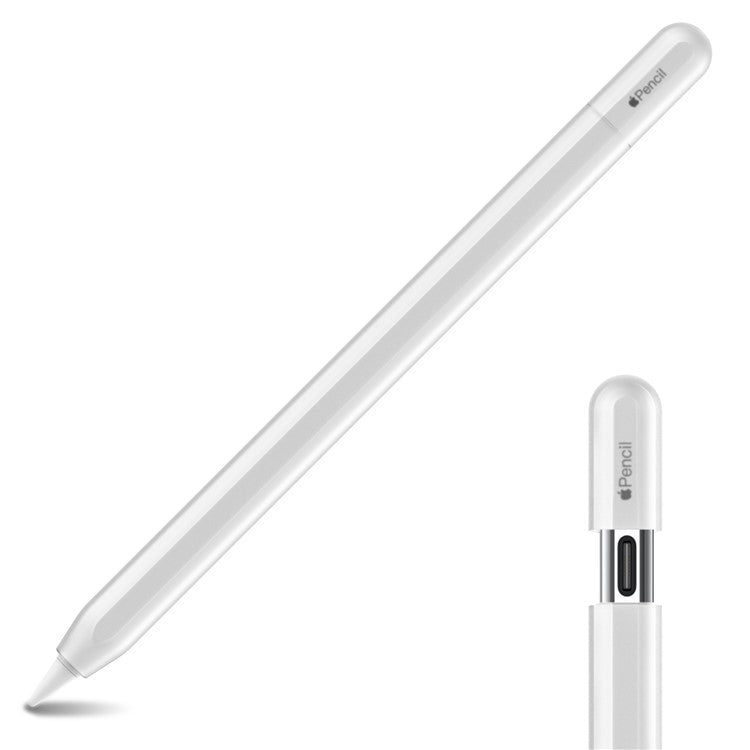 AHASTYLE PT65-3 For Apple Pencil (USB-C) Silicone Sleeve Anti-Drop Pencil Protective Cover - Transparent