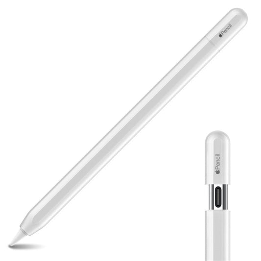 AHASTYLE PT65-3 For Apple Pencil (USB-C) Silicone Sleeve Anti-Drop Pencil Protective Cover - Transparent