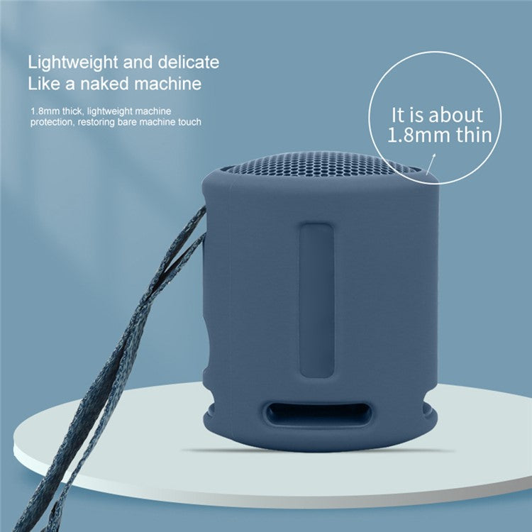 For Sony SRS-XB13 Portable Speaker Sleeve Silicone Case Protective Cover - Black